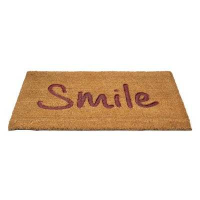  Northlight Natural Coir "Smile" Outdoor Rectangular Doormat 18" X 30"