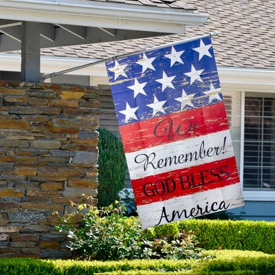  Northlight We Remember! Patriotic American Outdoor House Flag 40" X 28"
