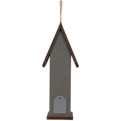  Northlight Wooden Birdhouse With Metal Bird Wall Decoration - 14.5" - Antique White