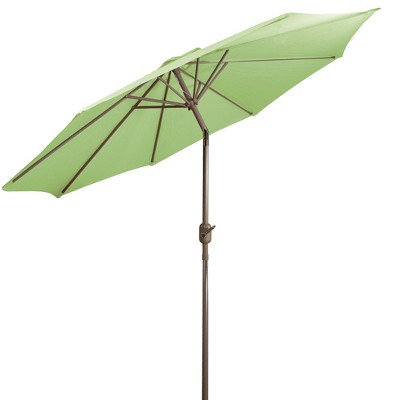  Northlight 9ft Outdoor Patio Market Umbrella With Hand Crank And Tilt, Sage Green