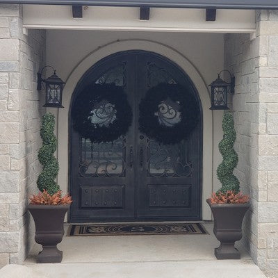  Northlight 36" Black Colorado Spruce Artificial Halloween Wreath - Unlit