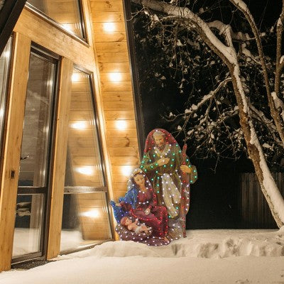  Northlight LED Lighted Holy Family Christmas Nativity Scene Outdoor Decoration - 48" - Multicolor