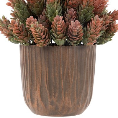  Northlight 8" Two-Tone Wild Flower Artificial Plant In A Textured Lined Pot
