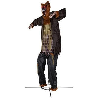  Northlight Huge Lighted And Animated Talking Werewolf Commercial Outdoor Halloween Decoration - 12'