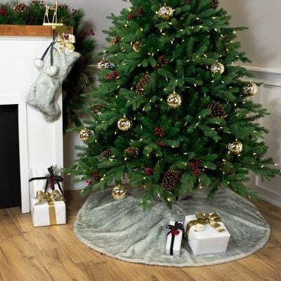 Northlight Sable Faux Fur Christmas Stocking With Pom Poms - 20.5" - Black