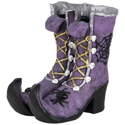  Northlight Ceramic Witch's Boots Halloween Decoration - 15" - Purple