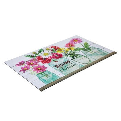  Northlight Welcome Friends Spring Bouquet Doormat 18" X 30"