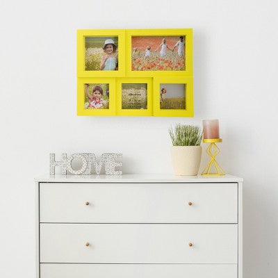  Northlight Yellow Multi-Sized Puzzled Collage Picture Frame