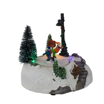  Northlight 5.5" LED Lighted Animated And Musical Christmas Skating Village Display Piece