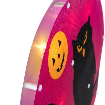  Northlight Lighted Owl And Jack O' Lantern Halloween Window Decoration - 13.75"