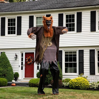  Northlight Huge Lighted And Animated Talking Werewolf Commercial Outdoor Halloween Decoration - 12'