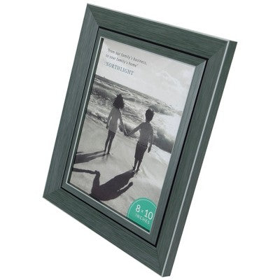  Northlight Contemporary Rectangular Picture Frame - For A 8" X 10" Photo - Gray And Black