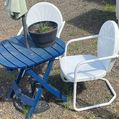  Northlight 34-Inch Outdoor Retro Tulip Armchair, White