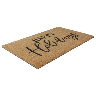 Northlight Natural Coir "Happy Holidays" Christmas Doormat 18" X 30"