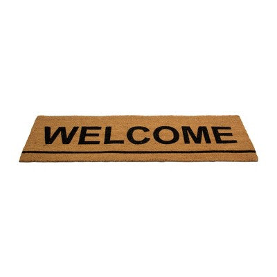  Northlight Natural Coir Outdoor Rectangular "Welcome" Doormat 16" X 48"
