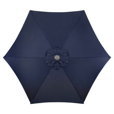  Northlight 7.5ft Outdoor Patio Market Umbrella With Hand Crank, Midnight Blue