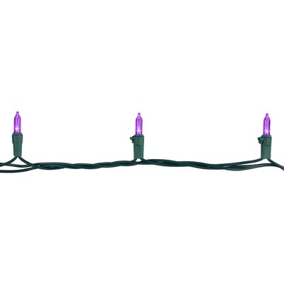  Northlight LED Mini Christmas Lights - Purple -33' Green Wire - 100ct