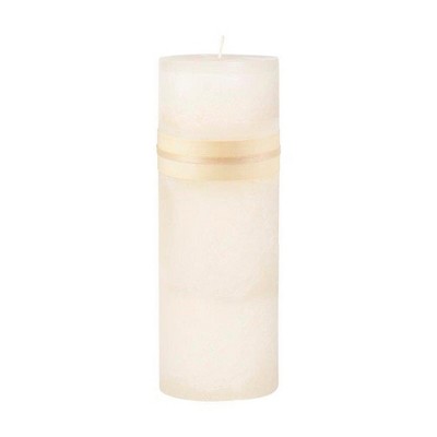  Northlight 9" Ivory Traditional Cylindrical Outdoor Pillar Candle