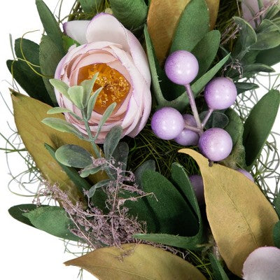  Northlight Artificial Mixed Floral And Greenery Spring Wreath - 13" - Purple
