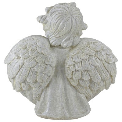  Northlight 9" Cherub Angel Wings Bird Feeder Outdoor Garden Statue