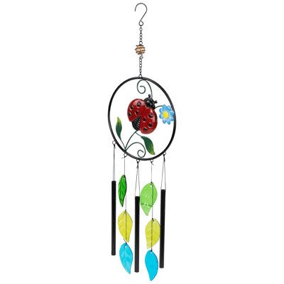  Northlight Ladybug Dreamcatcher Outdoor Garden Windchime - 27.5"