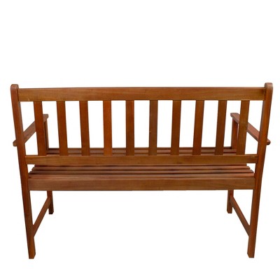  Northlight 48" Light Brown Acacia Wood Outdoor Patio Bench