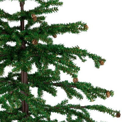  Northlight Medium Artificial Christmas Tree With Pine Cones In Burlap Base - 4' - Unlit