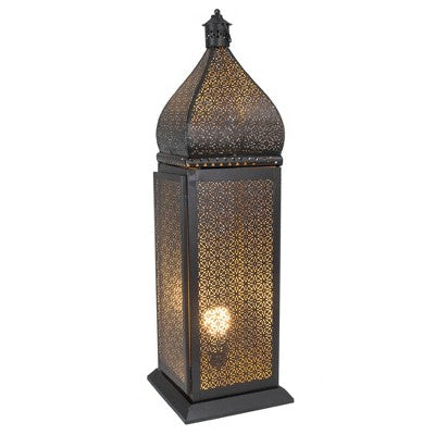  Northlight 30.5" Black And Gold Moroccan Style Lantern Floor Lamp