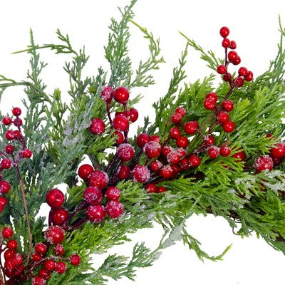  Northlight Frosted Red Berries Artificial Christmas Wreath - 26-Inch, Unlit