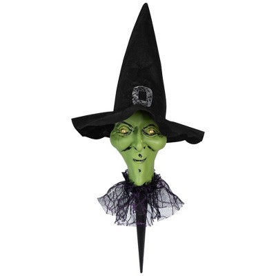  Northlight LED Lighted Smirking Witch Halloween Outdoor Pathway Markers - 17" - Set Of 3
