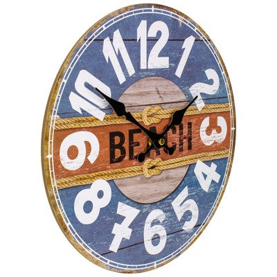  Northlight 12" Battery Operated "Beach" Round Wall Clock