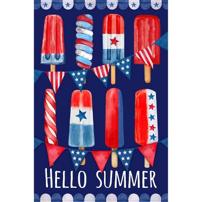  Northlight Hello Summer Americana Popsicle Garden Flag 28" X 40"