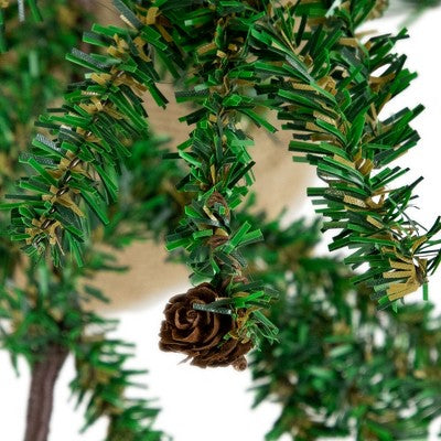  Northlight Medium Artificial Christmas Tree With Pine Cones In Burlap Base - 4' - Unlit