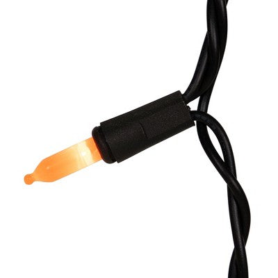  Northlight LED Lighted Pumpkin Halloween Curtain Icicle Lights - Orange - 5.25' Black Wire - 25ct
