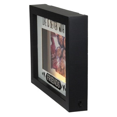  Northlight LED Lighted Life Is Better With Friends Matted Picture Frame - 4" X 6"