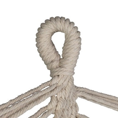  Northlight Striped Macrame Quilted Two Person Double Hammock - 9' X 56" - Blue And Cream