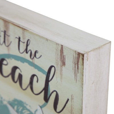  Northlight Seashells And Starfish "At The Beach" Coastal Wall Plaque 8" X 8"
