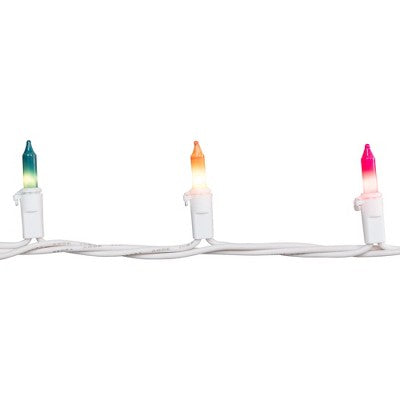  Northlight Mini Pastel Christmas Light Set - Multicolor - 20' White Wire - 100ct