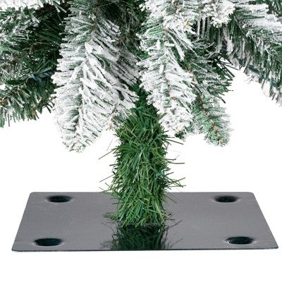  Northlight Pre-Lit Pencil Flocked Alpine Artificial Christmas Tree - 5' - Clear Lights