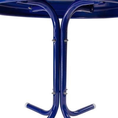  Northlight 22" Outdoor Retro Tulip Side Table, Blue