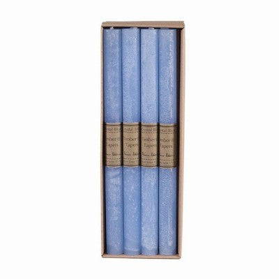  Northlight 12" Pale Blue Traditional Cylindrical Taper Candle Box