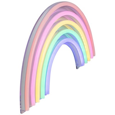  Northlight 12" Neon Style LED Multi-Color Rainbow Light Wall Sign