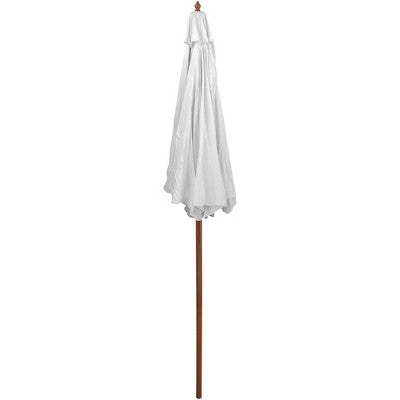  Northlight Outdoor Patio Market Umbrella With Wooden Pole - 8.5' - White