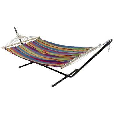 Northlight Cotton Striped Two Person Double Hammock - 76" X 59"