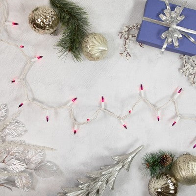  Northlight Mini Incandescent Christmas Lights - Purple - 7' White Wire - 35ct