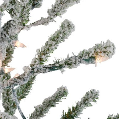  Northlight 5' Prelit Artificial Christmas Tree Flocked Alpine Twig - Warm White Lights