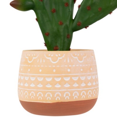  Northlight Real Touch™ Artificial Green And Red Potted Floral Cactus 9.5"
