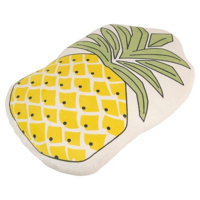  Northlight 18" Pineapple Shaped Plush Fleece Indoor Throw Pillow - Green/Yellow