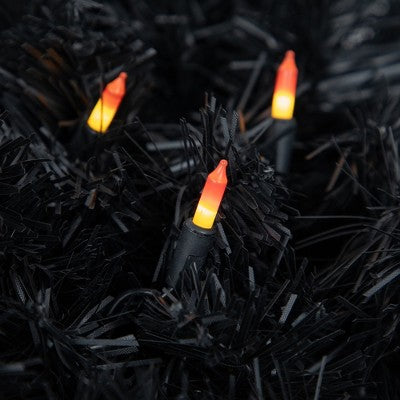  Northlight Candy Corn Mini Halloween Light Set Yellow And Orange 9.5' Black Wire - 50ct