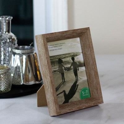  Northlight 8.25" Brown Picture Frame With Easel Back For 5" X 7" Photos